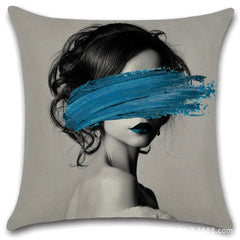 Artistic Women's Sofa Cushion Cover for Home & Office
