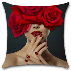 Artistic Women's Sofa Cushion Cover for Home & Office