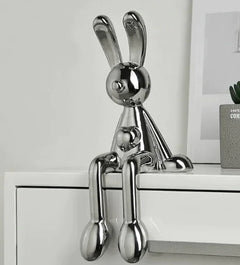 Electroplated Rabbit Figurine for Home Decor (Single)