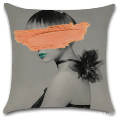 Artistic Women's Sofa Cushion Cover for Home & Office