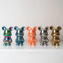 "Violent Bear Ceramic Figurine for Home Decor"