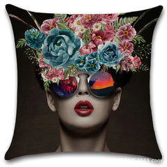 Artistic Women's Sofa Cushion Cover for Home & Office