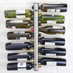 Creative Wall-Mounted Stainless Steel Wine Rack