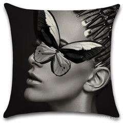 Artistic Women's Sofa Cushion Cover for Home & Office