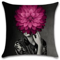 Artistic Women's Sofa Cushion Cover for Home & Office