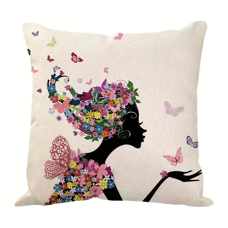 Fairy Pattern Pillowcase for Sofa and Home Decor
