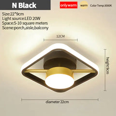 Nordic LED Ceiling Lights for Home, Bedroom & Corridor