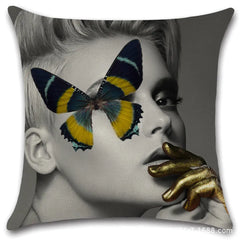 Artistic Women's Sofa Cushion Cover for Home & Office