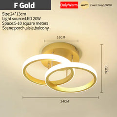 Nordic LED Ceiling Lights for Home, Bedroom & Corridor