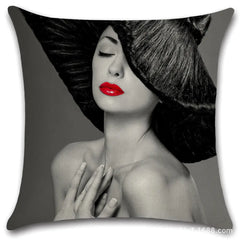 Artistic Women's Sofa Cushion Cover for Home & Office