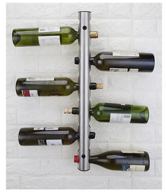 Creative Wall-Mounted Stainless Steel Wine Rack