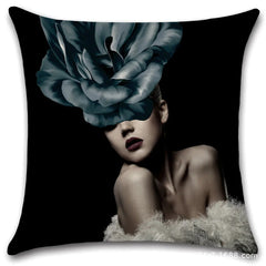 Artistic Women's Sofa Cushion Cover for Home & Office