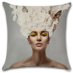 Artistic Women's Sofa Cushion Cover for Home & Office