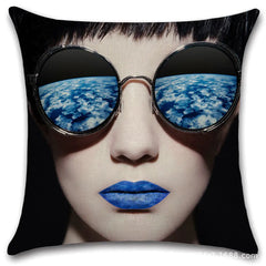 Artistic Women's Sofa Cushion Cover for Home & Office