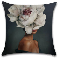 Artistic Women's Sofa Cushion Cover for Home & Office