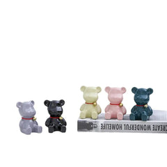 Ceramic Cartoon Heart Bear Figurine for Home Decor