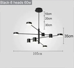 Modern Nordic LED Chandeliers for Home and Restaurant