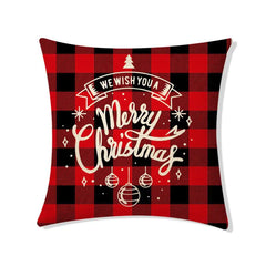 Christmas Linen Pillow Cover for Home Decoration