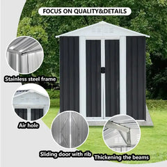 Outdoor Metal Gardening Tools Storage Shed