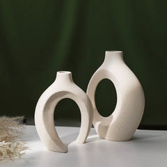 European Ceramic Vase Set - Minimalist Home Decor
