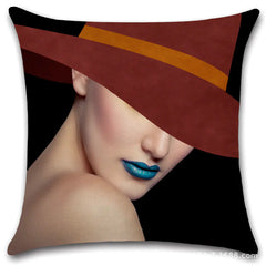 Artistic Women's Sofa Cushion Cover for Home & Office