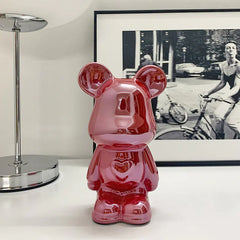 "Violent Bear Ceramic Figurine for Home Decor"