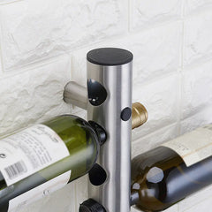 Creative Wall-Mounted Stainless Steel Wine Rack