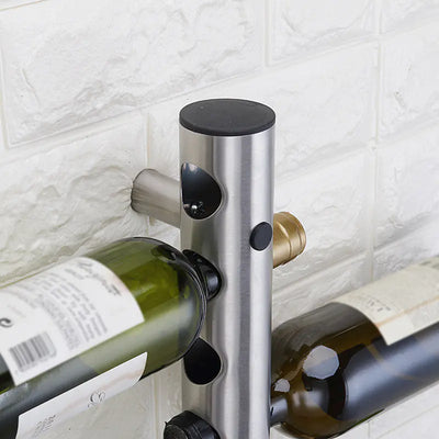 Creative Wall-Mounted Stainless Steel Wine Rack
