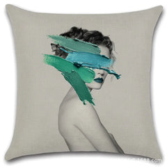 Artistic Women's Sofa Cushion Cover for Home & Office