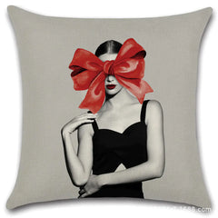 Artistic Women's Sofa Cushion Cover for Home & Office
