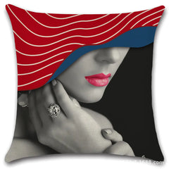 Artistic Women's Sofa Cushion Cover for Home & Office