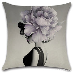 Artistic Women's Sofa Cushion Cover for Home & Office