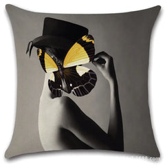 Artistic Women's Sofa Cushion Cover for Home & Office
