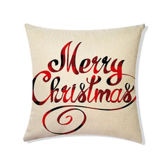 Christmas Linen Pillow Cover for Home Decoration