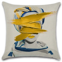 Artistic Women's Sofa Cushion Cover for Home & Office