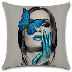 Artistic Women's Sofa Cushion Cover for Home & Office