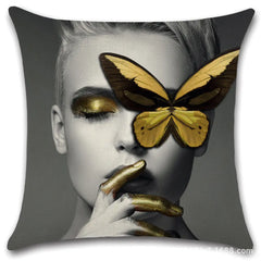 Artistic Women's Sofa Cushion Cover for Home & Office
