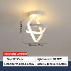 Nordic LED Ceiling Lights for Home, Bedroom & Corridor