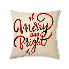 Christmas Linen Pillow Cover for Home Decoration