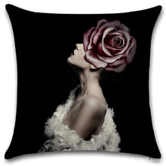 Artistic Women's Sofa Cushion Cover for Home & Office