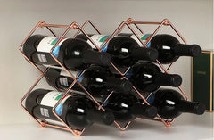Metal Honeycomb Wine Rack - Iron Art Wine Holder