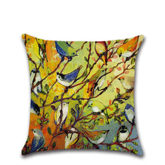 Linen Pillowcase with Home Temperament Oil Painting Print