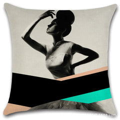 Artistic Women's Sofa Cushion Cover for Home & Office