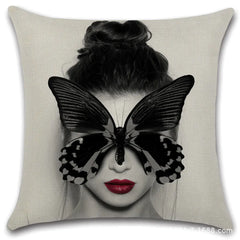 Artistic Women's Sofa Cushion Cover for Home & Office