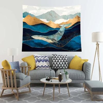 Colorful Mountain Bedroom Tapestry for Home Decor