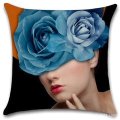 Artistic Women's Sofa Cushion Cover for Home & Office