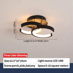 Nordic LED Ceiling Lights for Home, Bedroom & Corridor