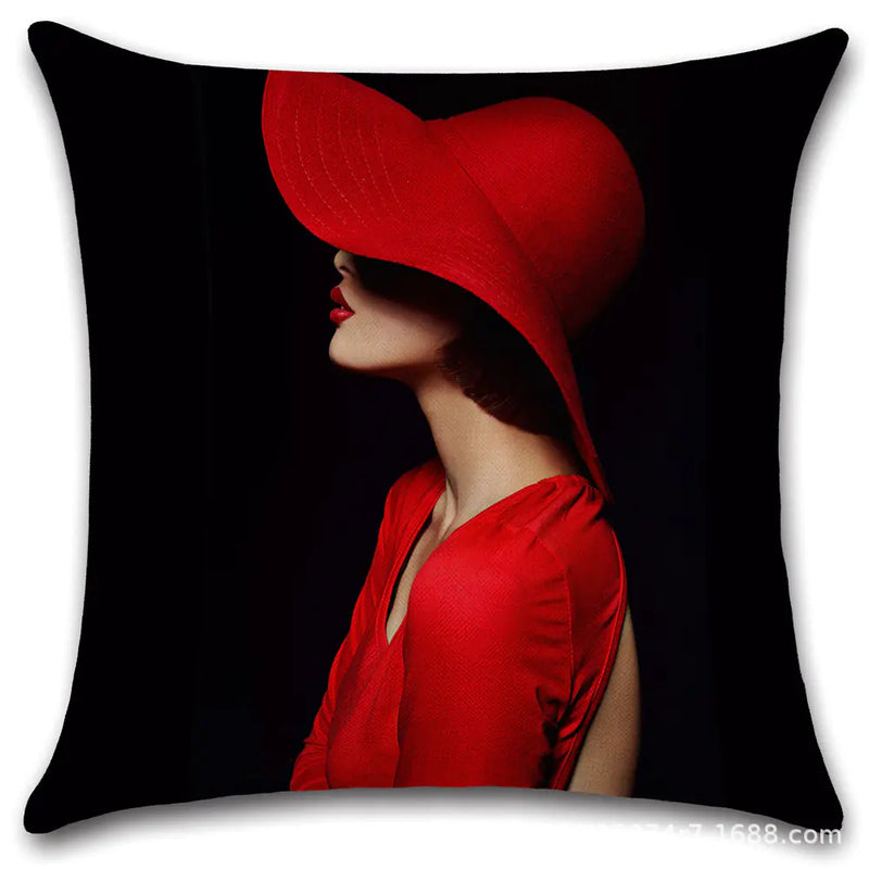 Artistic Women's Sofa Cushion Cover for Home & Office