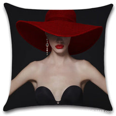 Artistic Women's Sofa Cushion Cover for Home & Office